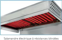 Photo 2 - Salamandre professionnelle triphasé 4 niveaux plafond fixe 800x640x590 mm - sofraca - 24084 - Sofraca - 24084
