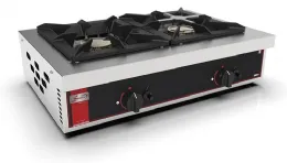 Cuisinière professionnelle à poser 2 feux 14 kw - sofraca - 27026-2 - Sofraca - 27026-2