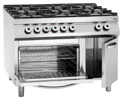 Fourneau profondeur 900 gaz,6 foyers,four électrique2/1gn,ns - bartscher - 2952481 - Bartscher - 2952481 Fourneau profondeur 900 gaz,6 foyers,four électrique2/1gn,ns - bartscher - 2952481 - Bartscher - 2952481