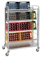 Chariot à bacs à boissons tgk400 4 étagères grillagées 8 caisses standard 400x300 mm et capacité de charge 120 kg - bartscher - 300084 - Bartscher - 300084 Chariot à bacs à boissons tgk400 4 étagères grillagées 8 caisses standard 400x300 mm et capacité de charge 120 kg - bartscher - 300084 - Bartscher - 300084