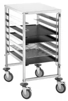 Chariot professionnel en inox pour norme EU 600x400 - Bartscher - 300197 Chariot professionnel en inox pour norme EU 600x400 - Bartscher - 300197