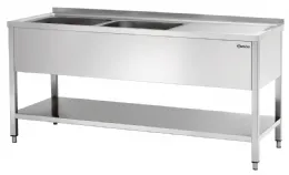 Plonge Inox laverie 700, L1800, 2bass. GA - Bartscher - 306310 Plonge Inox laverie 700, L1800, 2bass. GA - Bartscher - 306310