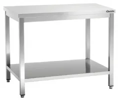 Table de Travail Inox 600, L1300, dimensions 1300x600x850 mm - Bartscher - 307136 Table de Travail Inox 600, L1300, dimensions 1300x600x850 mm - Bartscher - 307136