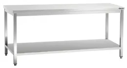 Table de Travail Inox 600, L1600 - B 1800, sans dosseret, 1800x600x850 mm - Bartscher - 307186 Table de Travail Inox 600, L1600 - B 1800, sans dosseret, 1800x600x850 mm - Bartscher - 307186