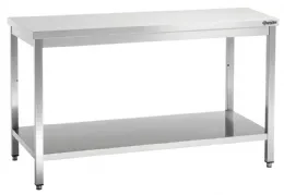 Table de Travail Inox 700, L1600, avec dosseret et étagère, 1600x700x850 mm - Bartscher - 311167 Table de Travail Inox 700, L1600, avec dosseret et étagère, 1600x700x850 mm - Bartscher - 311167