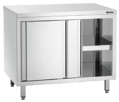 Meuble Bas de Rangement Inox neutre 700, L1000, portes coulissantes - Bartscher - 337107 Meuble Bas de Rangement Inox neutre 700, L1000, portes coulissantes - Bartscher - 337107