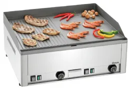 Plancha GDP 650E-GR Électrique à poser 6 kW surface lisse et rainurée - Bartscher - 370036 Plancha GDP 650E-GR Électrique à poser 6 kW surface lisse et rainurée - Bartscher - 370036