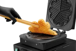 Photo 4 - Gaufrier professionnel électrique à poser, simple pour gaufres en cœur - bartscher - 370284 - Bartscher - 370284