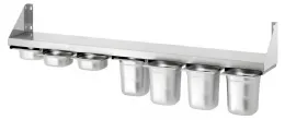 Étagère murale Inox épices, 7x1/6GN, acier inoxydable, 1400x200x230 mm - Bartscher - 389140 Étagère murale Inox épices, 7x1/6GN, acier inoxydable, 1400x200x230 mm - Bartscher - 389140