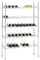 Étagère à vin professionnelle 5 tablettes chromées 910x355x1405 mm - Bartscher - 601261 Étagère à vin professionnelle 5 tablettes chromées 910x355x1405 mm - Bartscher - 601261