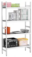 Système rayonnage Kit 1, L960, aluminium, 4 étagères, 960x360x1800 mm - Bartscher - 603151 Système rayonnage Kit 1, L960, aluminium, 4 étagères, 960x360x1800 mm - Bartscher - 603151