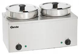 Bains Marie Hotpot, 2x pot, 6,5 L - Bartscher - 606065