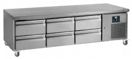 Soubassement réfrigéré inox positif 3 x 2 tiroirs gn 1/1, 255 l, sur roulettes - l2g - 6d-u-gn3100tn - L2g - 6D-U-GN3100TN Soubassement réfrigéré inox positif 3 x 2 tiroirs gn 1/1, 255 l, sur roulettes - l2g - 6d-u-gn3100tn - L2g - 6D-U-GN3100TN