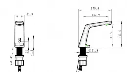 Photo 2 - Robinet électronique sans contact plonge cuisine capteur infrarouge et acier inoxydable 304 - combisteel - 7013.1230 - Combisteel - 7013.1230