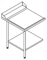 Table d'entrée et sortie professionnelle machines à paniers 600 x 500 mm configuration en angle - Furnotel - 70215 Table d'entrée et sortie professionnelle machines à paniers 600 x 500 mm configuration en angle - Furnotel - 70215