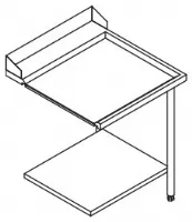 Table d'entrée et sortie pour machines à paniers 600 x 500 mm - Furnotel - 70230