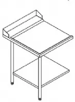 Photo 1 - Table d'entrée et sortie pour machines à paniers 600 x 500 mm configuration en ligne - furnotel - 70232 - Elettrobar - 70232