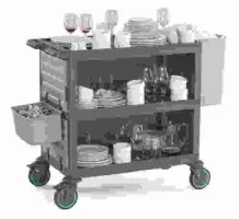 Photo 3 - Chariot de débarrassage 3 plateaux charge 200 kg - combisteel - 7048.0060 - Combisteel - 7048.0060