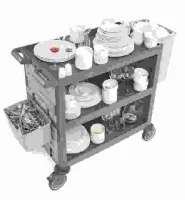 Photo 4 - Chariot de débarrassage 3 plateaux charge 200 kg - combisteel - 7048.0060 - Combisteel - 7048.0060