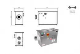 Photo 6 - Hachoir à viandes 3 kw monophasé 750 kg/h - combisteel - 7073.0100 - Combisteel - 7073.0100