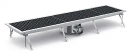 Caniveau de sol pour cuisine 1181x300x140 mm en acier inoxydable - combisteel - 7075.0110 - Combisteel - 7075.0110