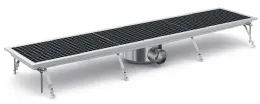 Caniveau de sol pour cuisine 1368x300x140 mm en acier inoxydable - combisteel - 7075.0115 - Combisteel - 7075.0115