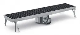 Caniveau de sol pour cuisine 891x200x140 mm en acier inoxydable - combisteel - 7075.0125 - Combisteel - 7075.0125