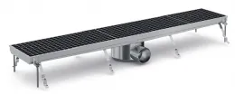 Caniveau de sol pour cuisine 1144x200x140 mm en acier inoxydable - combisteel - 7075.0130 - Combisteel - 7075.0130