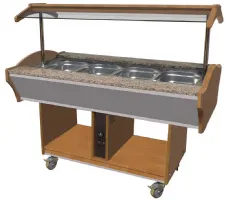 Buffet maintien au chaud brun 4 bacs GN 1/1 1550x900x850 mm - Combisteel - 7077.0025 Buffet maintien au chaud brun 4 bacs GN 1/1 1550x900x850 mm - Combisteel - 7077.0025