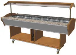 Buffet maintien au chaud brun 6 bacs GN 1/1 2200x900x850 mm - Combisteel - 7077.0030 Buffet maintien au chaud brun 6 bacs GN 1/1 2200x900x850 mm - Combisteel - 7077.0030
