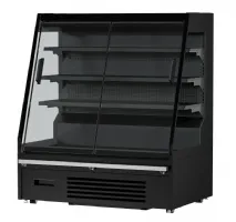 Vitrine murale de supermarché noire 2 portes vitrées coulissantes positive 1310 mm - Combisteel - 7080.0030