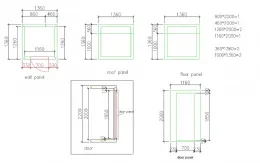 Photo 5 - Chambre froide sans groupe isolation 100 mm 1360x1360x2200 mm - combisteel - 7087.0005 - Combisteel - 7087.0005