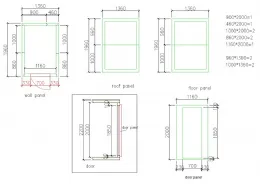 Photo 5 - Chambre froide sans groupe isolation 100 mm 1360x1960x2200 mm - combisteel - 7087.0015 - Combisteel - 7087.0015