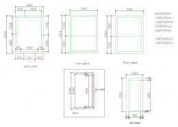 Photo 5 - Chambre froide sans groupe isolation 100 mm 1660x2260x2200 mm - combisteel - 7087.0030 - Combisteel - 7087.0030
