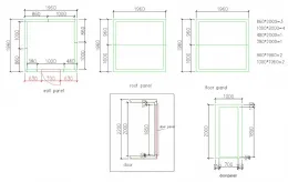 Photo 5 - Chambre froide sans groupe isolation 100 mm 1960x1960x2200 mm - combisteel - 7087.0035 - Combisteel - 7087.0035