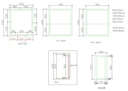 Photo 5 - Chambre froide sans groupe isolation 100 mm 1960x2260x2200 mm - combisteel - 7087.0040 - Combisteel - 7087.0040