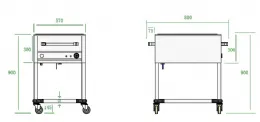 Photo 2 - Chariot bain-marie 2 bacs gn 1/1 mobile avec freins - combisteel - 7088.0200 - Combisteel - 7088.0200