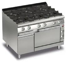 Fourneau 6 feux vifs gaz sur four électrique et placard fermé - Gamme QUEEN 700 - Baron - 70QPCFGE126 - Baron - 70QPCFGE126 Fourneau 6 feux vifs gaz sur four électrique et placard fermé - Gamme QUEEN 700 - Baron - 70QPCFGE126 - Baron - 70QPCFGE126