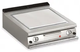 Plancha professionnelle à poser électrique surface lisse chrome brossé 10,8 kW - Baron - 70QSFTE807