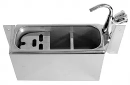 Rince-cuillère à glace avec robinet et trou d'évacuation - 7108.0020 - Combisteel
