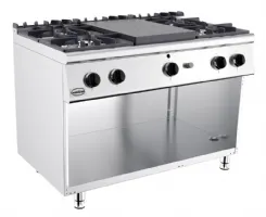 Fourneau profondeur 700 Gaz 5 brûleurs 32,5 kW - Combisteel - 7178.0585