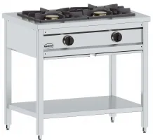 Cuisinière gaz professionnelle sur meuble 2 brûleurs 17 kw - combisteel - 7178.0600 - Combisteel - 7178.0600