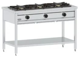 Cuisinière gaz professionnelle sur meuble 3 brûleurs 25,5 kw - combisteel - 7178.0605 - Combisteel - 7178.0605