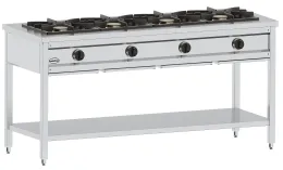 Cuisinière gaz professionnelle sur meuble 4 brûleurs 34 kw - combisteel - 7178.0610 - Combisteel - 7178.0610