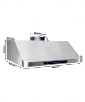 Photo 6 - Hotte semi-professionnelle 900x560x250 mm - combisteel - 7227.0005 - Combisteel - 7227.0005