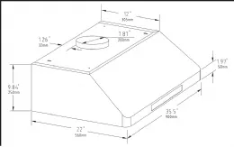Photo 7 - Hotte semi-professionnelle 900x560x250 mm - combisteel - 7227.0005 - Combisteel - 7227.0005
