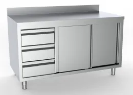 Meuble bas de rangement inox 2 portes - Combisteel - 7333.0270 Meuble bas de rangement inox 2 portes - Combisteel - 7333.0270