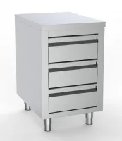 Meuble bas de rangement inox 3 tiroirs 500x700x850 mm - Combisteel - 7333.0280 Meuble bas de rangement inox 3 tiroirs 500x700x850 mm - Combisteel - 7333.0280