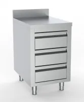Meuble bas de rangement inox 3 tiroirs avec bord relevé 500x700x850 mm - combisteel - 7333.0282 - Combisteel - 7333.0282 Meuble bas de rangement inox 3 tiroirs avec bord relevé 500x700x850 mm - combisteel - 7333.0282 - Combisteel - 7333.0282