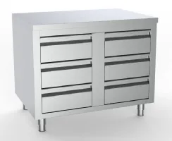 Meuble bas de rangement inox 6 tiroirs 1000x700x850 mm - Combisteel - 7333.0284 Meuble bas de rangement inox 6 tiroirs 1000x700x850 mm - Combisteel - 7333.0284